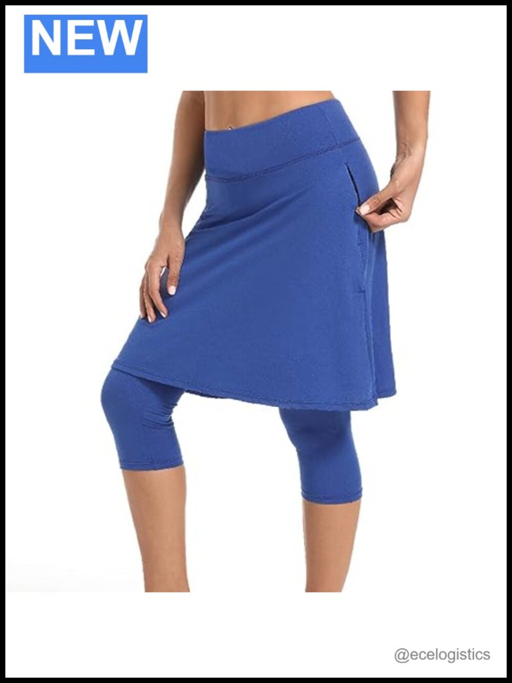 Women's Knee Length Skort with Pockets Athletic Golf Tennis Skirt